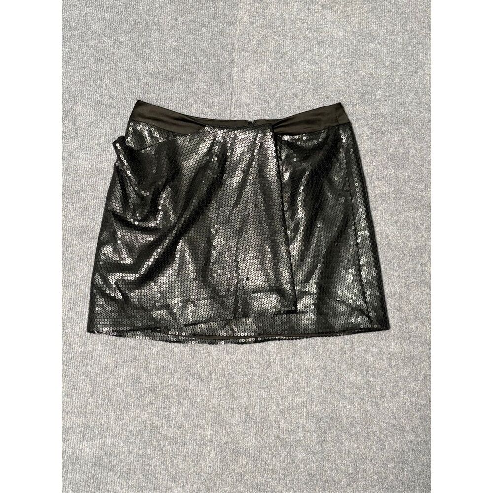 Anthropologie Line & Dot Black Sequin Mini Skirt S Party Cocktail Holiday Glam